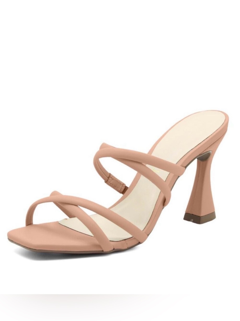NEW Designer Strappy Nude/Tan Slip On Heel